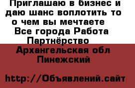 Приглашаю в бизнес и даю шанс воплотить то, о чем вы мечтаете!  - Все города Работа » Партнёрство   . Архангельская обл.,Пинежский 